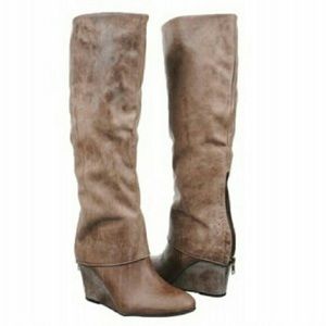 Steve Madden Maryn Leather Wedge Boot